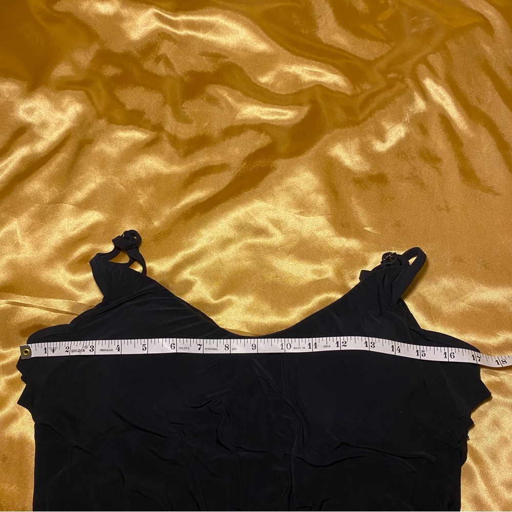 Black Layered Ruffle Flowy Tank Top - Picture 6 of 7